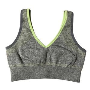 Aerie S sports bra small gray light green seamless NWOT lounge athletic gym